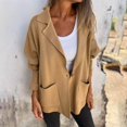 thumbnail image 7 of YDFCWXW Blazers for Womens Open Front Cardigan Coat Fall Long Sleeve Lightweight Sweater Dressy Lady Jacket with Pockets Yellow, S, 7 of 7