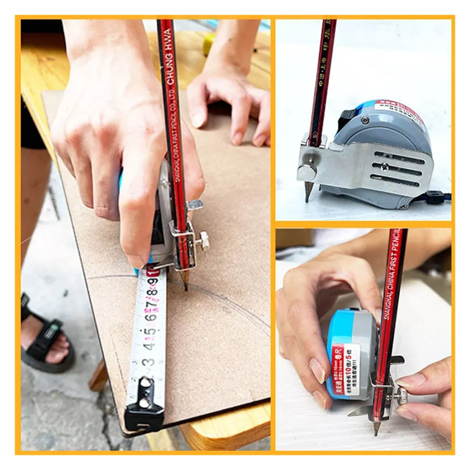 Tape Measuring Locator Measuring Tape Clamp Measuring Precision Tool For Edge Positioning Angle Clamp Flexible Scale ,Smart Design