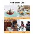 thumbnail image 2 of 13 Inch Round Placemats Set of 4, Linen Mint Green Non Slip Heat Insulation PP Table Mats, Modern Minimalist Pure Solid Color Washable Place Mats for Kitchen Dining Party Table Decor, 2 of 7