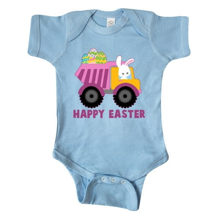 

Inktastic Happy Easter Bunny Delivering Easter Eggs Gift Baby Boy or Baby Girl Bodysuit