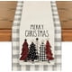 thumbnail image 1 of Artoid Mode Waterclor Buffalo Plaid Árboles de Navidad Feliz Navidad Camino de mesa, temporada de invierno, vacaciones, cocina, mesa de comedor, decoración para interiores y exteriores, decoración de, 1 of 4