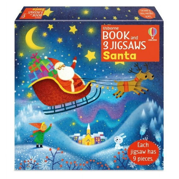Usborne Book And 3 Jigsaws: Santa