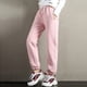 thumbnail image 5 of Puntoco moda mujer sólido más terciopelo elástico con cordones Casual pantalones de chándal Harem pantalones Puntoco Puntoco-7687, 5 of 9
