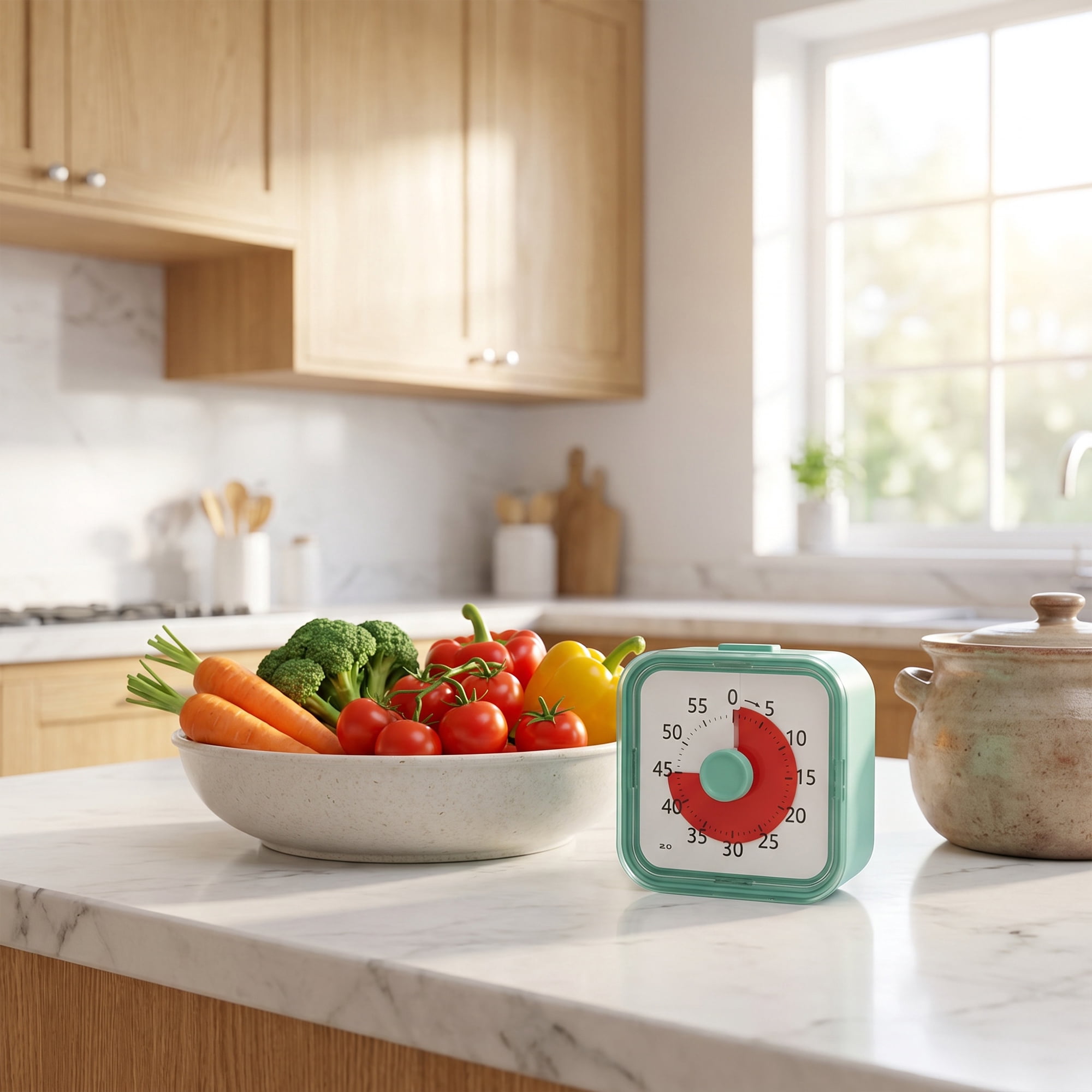 Unique Bargains 60 Minute Kitchen Digital Visual Timer for Studying Blue-A