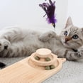 thumbnail image 3 of TEHAUX Kitten Turntable Cat Wood Turntable with 1Pack, 3 of 7