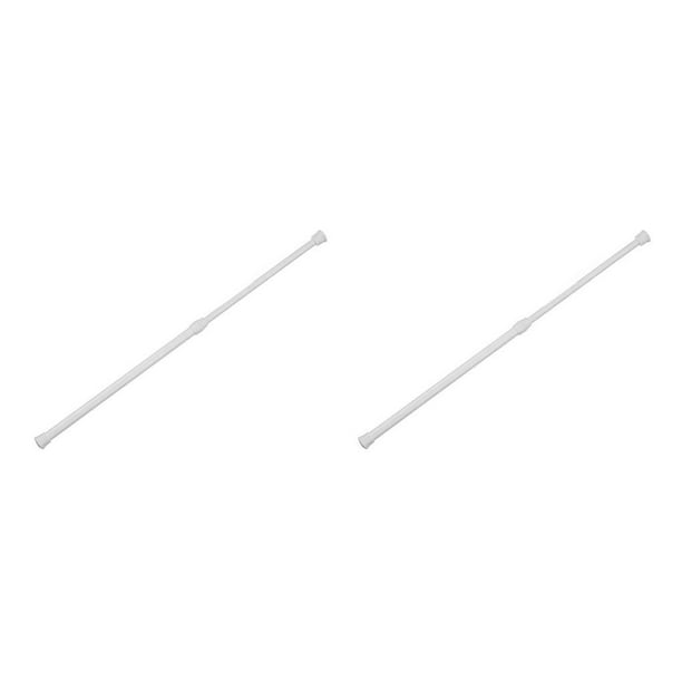 Inteprter Barra de cortina Ducha Poste telescópico Gabinete Puerta Almacenamiento Armario Percha Barra de cortina de ventana ajustable, 40-120 cm Blanco 40-70cm 2piezas Inteprter CBP153937