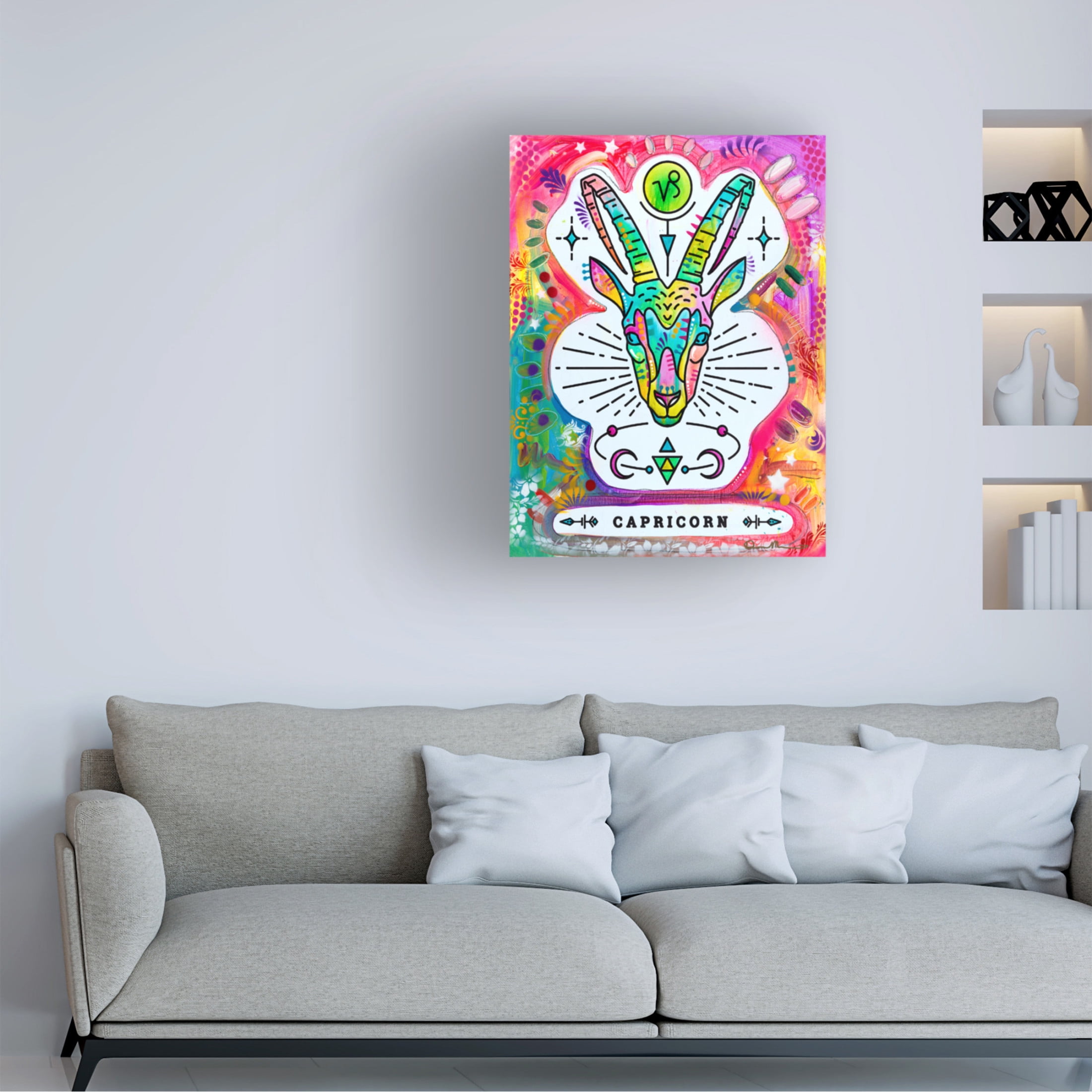 Canvas Wall Art - Dean Russo 'Capricorn' Wall Art for Living Room, Bedroom, or Office Décor by Trademark Fine Art - 24 x 32 Inches