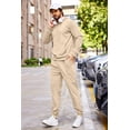 thumbnail image 4 of COOFANDY Men's Tracksuit 2 Piece Set Hoodie Sweatsuits Athletic Jogging Suits Casual Sports Outfits Light Coffe 4XL, 4 of 4
