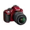 thumbnail image 5 of Nikon D3200 - Digital camera - SLR - 24.2 MP - APS-C - 1080p - 3x optical zoom AF-S VR DX 18-55mm lens - red, 5 of 7