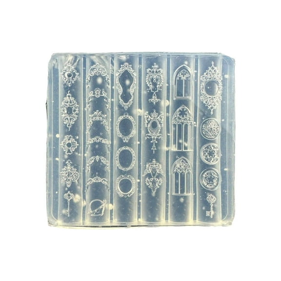 Baroques Relief Silicone Nails Art Mold With High Transparency Manicure Templates For Home Salon Decoration