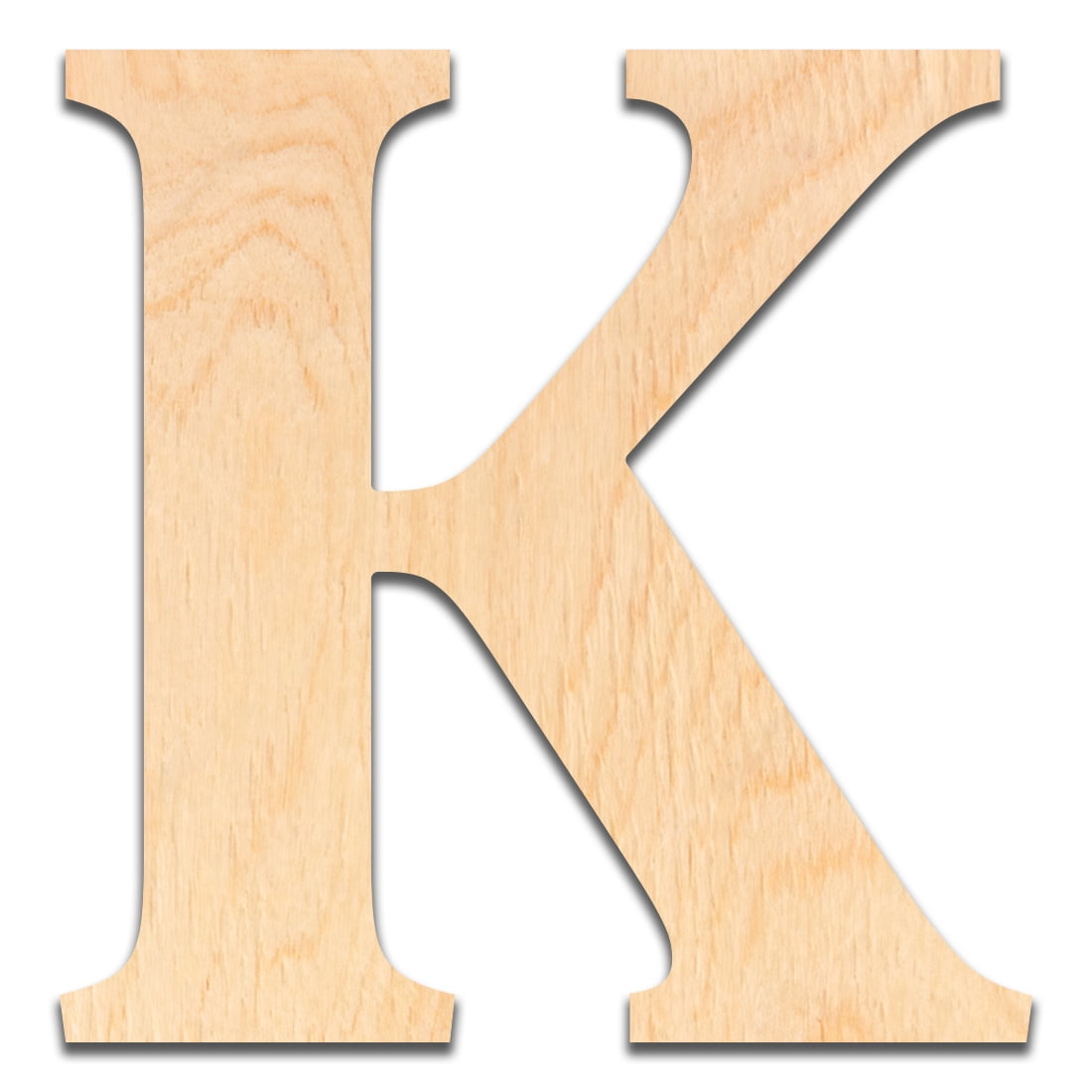 6 Inch Wooden Letter K Ready for Painting or Decorating