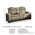 thumbnail image 3 of Ashley Furniture Next-Gen DuraPella Faux Leather Reclining Loveseat in Brown, 3 of 10