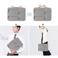 thumbnail image 2 of Linyer 13/14/15 Inch Laptop Bag Electronic Digital Organizer Fleece Lining Protective Bags Notebook Carrying Case Travel Navy 13inch, 2 of 8