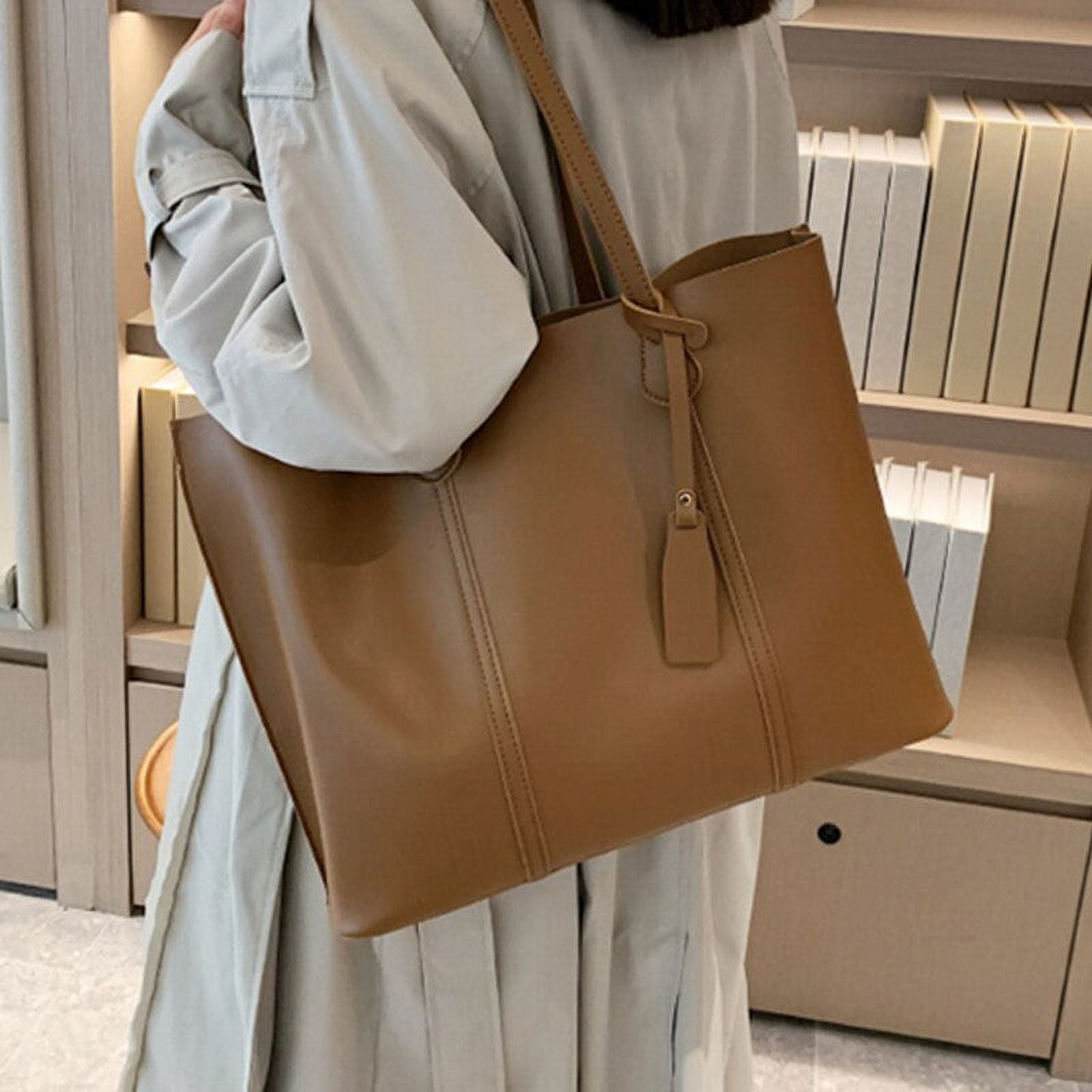 Cocopeaunts Female New Stylish Tote Bag Quality Soft Leather Shoulder Bag Trend All Match Handbags Women Luxury Cherry Pendant Shopping Bag, Adult