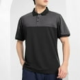 thumbnail image 4 of Men's Shirts Short Sleeve Polo Shirts With Collar Pockets Striped Clearance Under $10 Fashion Casual Button Down Polo Tops, 4 of 4