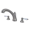 thumbnail image 1 of Kingston Brass KS4328PL 8 Inch -18 Inch Widespread Roman Tub Filler - Satin Nickel, 1 of 2