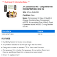 thumbnail image 2 of A/C Compressor Kit - Compatible with 2003 INFINITI QX4 3.5L V6, 2 of 2