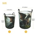 thumbnail image 3 of Fotbe Forest Stone-Colored Dragon Cesto de Ropa con Asas, Cesto Impermeable de Gran Capacidad, Bolsa de Lavado para Dormitorio, Cesto de Ropa con Ruedas y Asas-Medium, 3 of 6