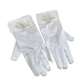 thumbnail image 1 of Guantes cortos de boda jinwen 2 uds hasta la muñeca elegantes Vintage cómodos clásicos Blanco, 1 of 7