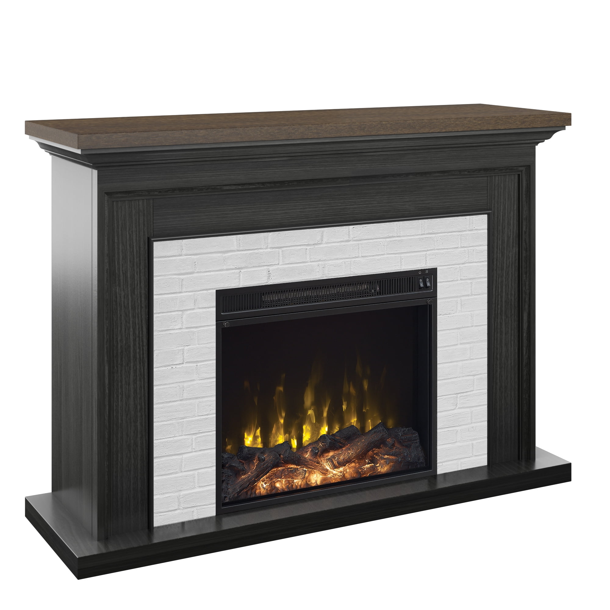 Twin Star Home Farmhouse Wall Mantel - 2Tone Black