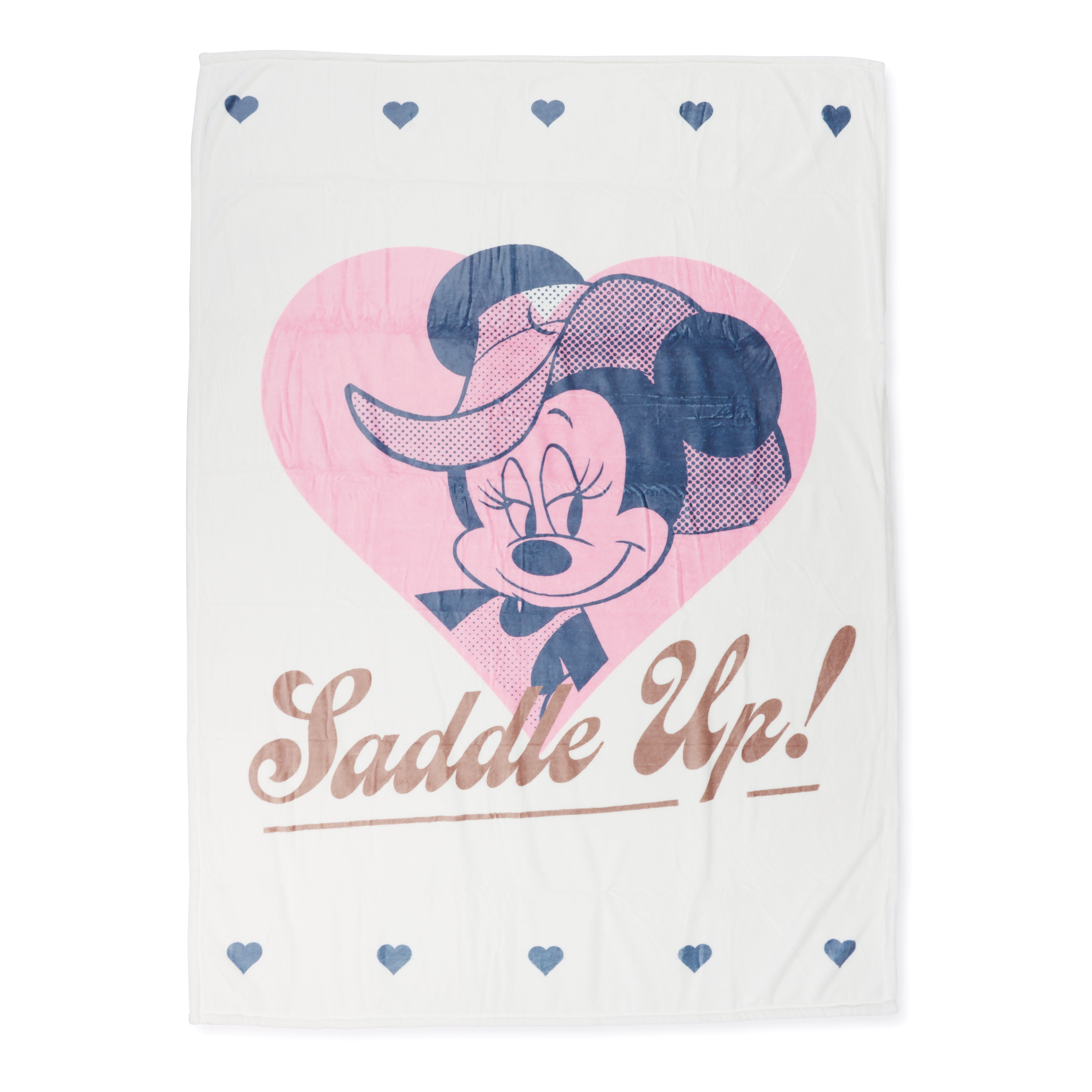 Disney Minnie Mouse, Saddle Up, Cream & Pink, Silk Touch Throw Blanket, 50" x 70"