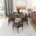 thumbnail image 3 of Dartmouth Dining Room & Kitchen Solid Wood Table and Gray Fabric Chairs for 6, 3 of 7