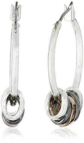 Nine WestClassics Silver-Tone Medium Hoop Earrings
