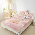 thumbnail image 4 of Homewish Romantic Pink Castle Twin Sheet Sets for Girls, Dreamy Princess Twin Fitted Sheet, Fairy Tale Theme Flat Sheet, Microfiber Bedroom Decor, 3-Piece, 4 of 7