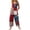 #01Multicolor, variant on Vintage Patchwork Quilt Overalls Country Style Jumpsuit Loose Fit Brown M