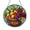 Stained Glass 7.87 Inch, variant on Cornucopia Harvest Round Suncatcher, Stained Glass Style Fall Basket Window Panel, Seasonal Nature Home Decor Gift