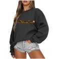 thumbnail image 1 of ICHUANYI Clearance Halloween Women's And Winter New Long Sleeve Loose Large Size Casual Sweatshirt Women Hoodless Sweatshirt(Black, XXL) ICHUANYI WER2023081512321, 1 of 4
