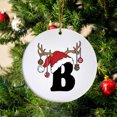 thumbnail image 4 of KCEHTA Letter Ornaments for Christmas Tree, Alphabet Letter Christmas Ornaments, Christmas Initial Ornaments with Santa Hat, Personalized DIY 26 Letters Christmas Tree Decoration Pendant, 4 of 7
