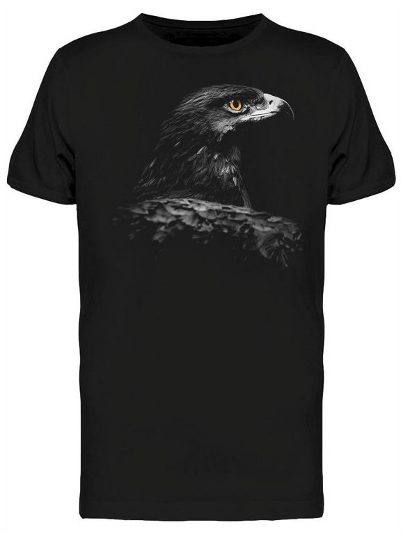 Black Eagle Portrait T-Shirt Men -Image by Shutterstock, Male Small