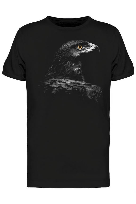 Black Eagle Portrait T-Shirt Men -Image by Shutterstock, Male Small