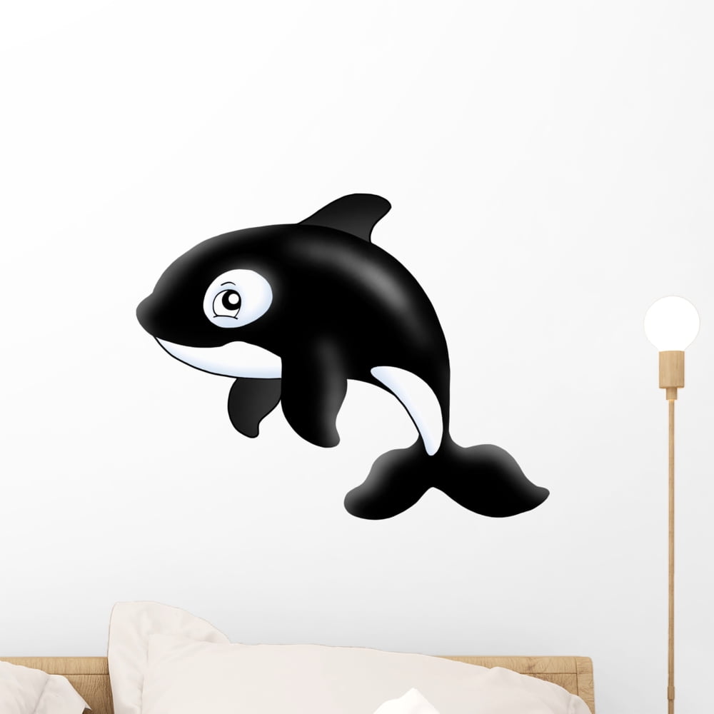 Killer Whale Wall Decal Sticker, Wallmonkeys Peel & Stick Vinyl Graphic