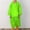 Green, variant on FENGGHAO Reusable Waterproof Rain Poncho Jacket for Youth Long Style Adjustable Hood Lightweight Plastic Outdoor Activities Protective Wear