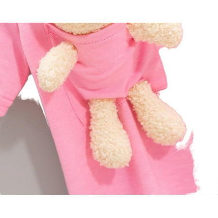 

Cute Cartoon Round Neck Tee Short Sleeve Pink Toddler Girls Dresses (Girl s)