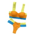 thumbnail image 2 of Txlixc Mujeres 2PCS Traje de baño Vendaje Correas anchas Sujetador con aros Calzoncillos Traje de baño dividido Txlixc  Sexy, 2 of 5