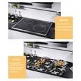 thumbnail image 2 of Large Induction Cooktop Protector Mat Western Cowboys Stove Top Covers for Electric Stove, Vintage Desert Cactus Horseshoe Black Decorative Stove Burner Cover Mats, Glass Top Stove Cover, 2 of 7