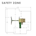 thumbnail image 6 of Gorilla Playsets Avalon 01-1078 Wood Swing Set with Wood Roof, Rock Wall, and Slide, Amber, 6 of 10