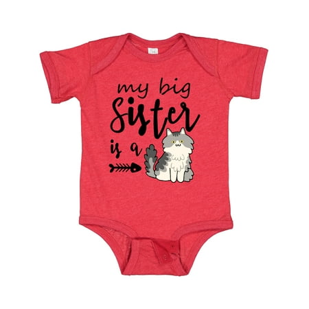 

Inktastic My Big Sister is a Cat Gift Baby Boy or Baby Girl Bodysuit