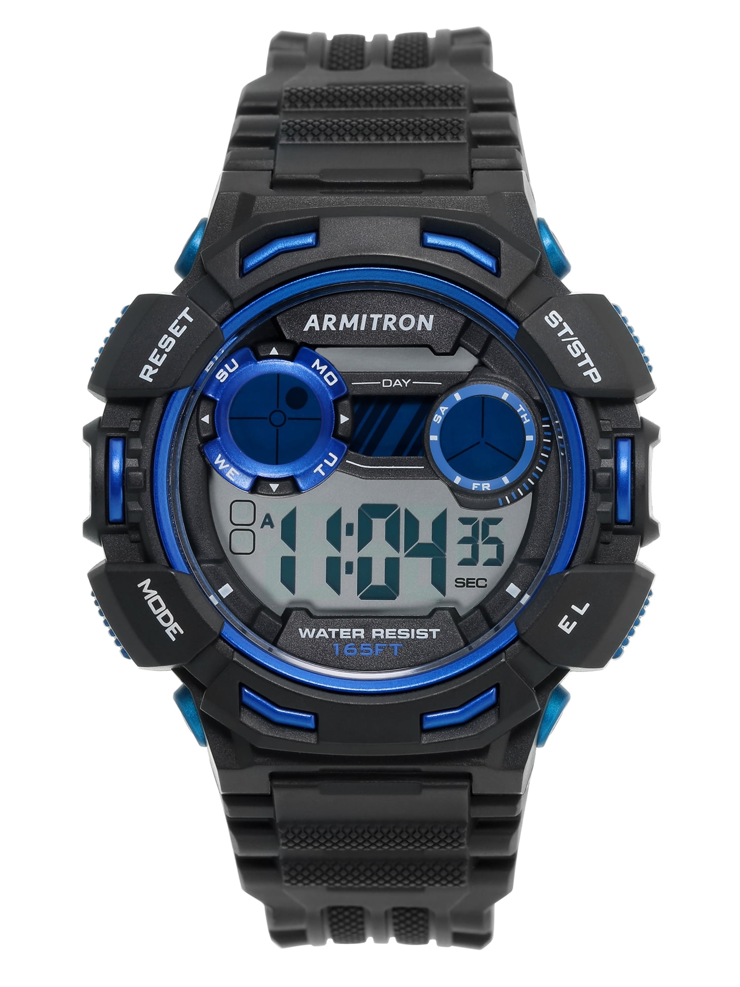 Armitron Unisex Black/Blue Digital Sport Watch - Walmart.com