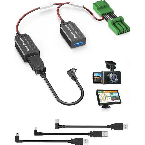 Dash Cam Power Adapter(7Pin Type A),Fit Acura ILX/MDX/RDX/TSX,Honda Accord/Civic/Clarity/Crosstour/CRV/CRV Touring/HRV/Insight/Passport/Pilot/Ridgeline/Odyssey.Power Adapter Cable for Dashcam Camera
