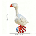 thumbnail image 6 of BZPIZ Desk Goose, Red White Blue Garden Porch Goose Statues, 7.08In Resin Real Concrete Porch Goose Decor, Outdoor Animal Sculptures & Statues, Perfect for Home Garden Stairs, Backyard, Farm, Patio, 6 of 6
