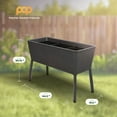 thumbnail image 2 of Polymer Outdoor Products 19.5" L x 44.5" W x 29.75" H Raised Garden Bed, Brown, 2 of 10