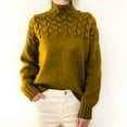 thumbnail image 2 of Chandail Col Roulé pour Femmes, Chandail Col Roulé à Manches Longues, Tricot Ample, Chandail Col Roulé pour Femmes TTG, 2 of 9