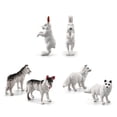 thumbnail image 4 of Oubit 18PCS Polar Arctic Animal Toy Figurines Set Includes White Wolf White Owl White Arctic Rabbit Arctic Husky and Igloo Simulation Animal Model Gift for Kids, 4 of 9