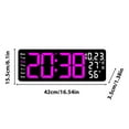 thumbnail image 4 of Ohufall 17.3 Inch Large LED Wall Clock Multifunction Temp Humidity Alarm Clock Clocks For Living Room Bedroom Office Decor, 4 of 6