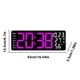 thumbnail image 4 of Reloj de pared para sala de estar de 17,3 pulgadas con reloj electrónico LED multifuncional, reloj despertador de gran tamaño, reloj de temperatura y humedad, reloj despertador, 4 of 6