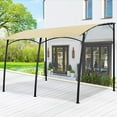 thumbnail image 6 of AECOJOY 13'x10' Outdoor Wall Mounted Gazebo, Outdoor Pergola-Beige, 6 of 6
